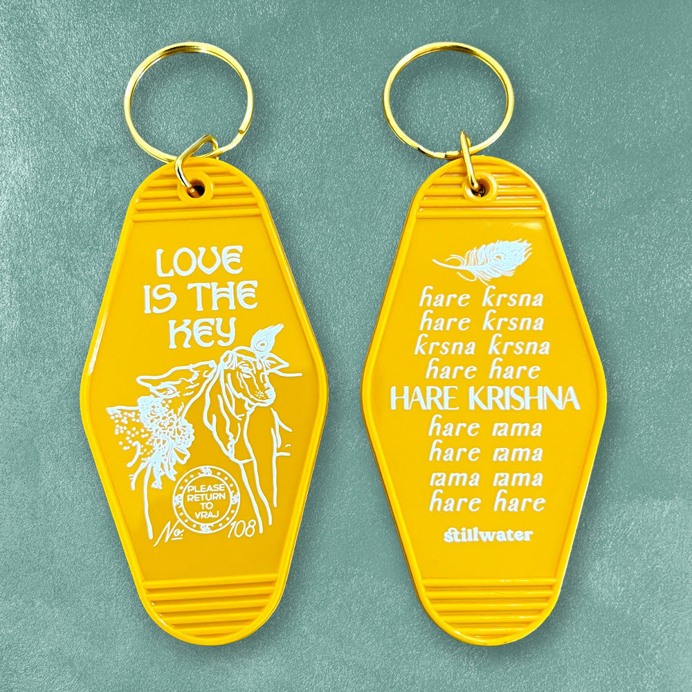 Custom Motel Keychains, UV Printed Full Color — mounting and display reference