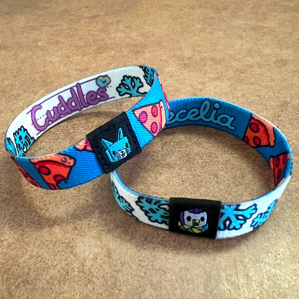 Custom Elastic Wristbands, Sublimated Full Color — packaging detail