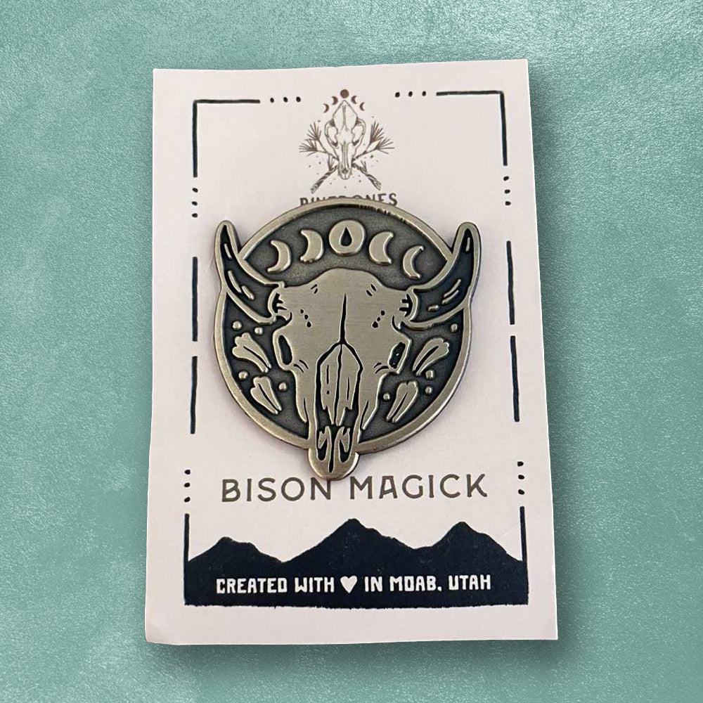 Custom Antique Sandblasted Pins, Vintage Finish — reverse side and backing detail