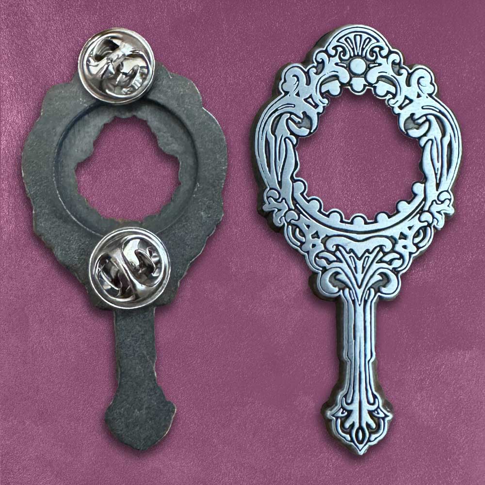 Custom Antique Sandblasted Pins, Vintage Finish — packaging detail