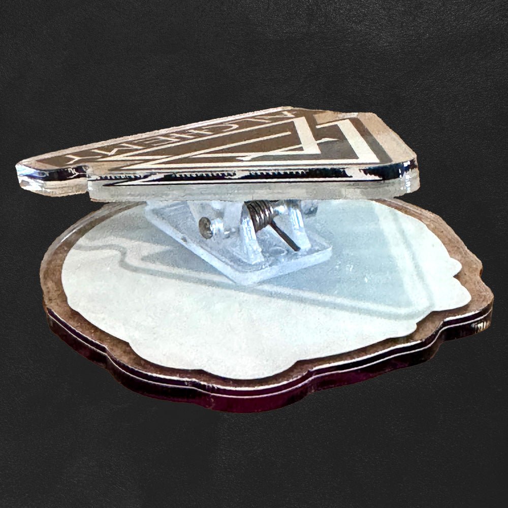 Custom Acrylic Binder Clips, Two-Sided Print — scale and sizing reference