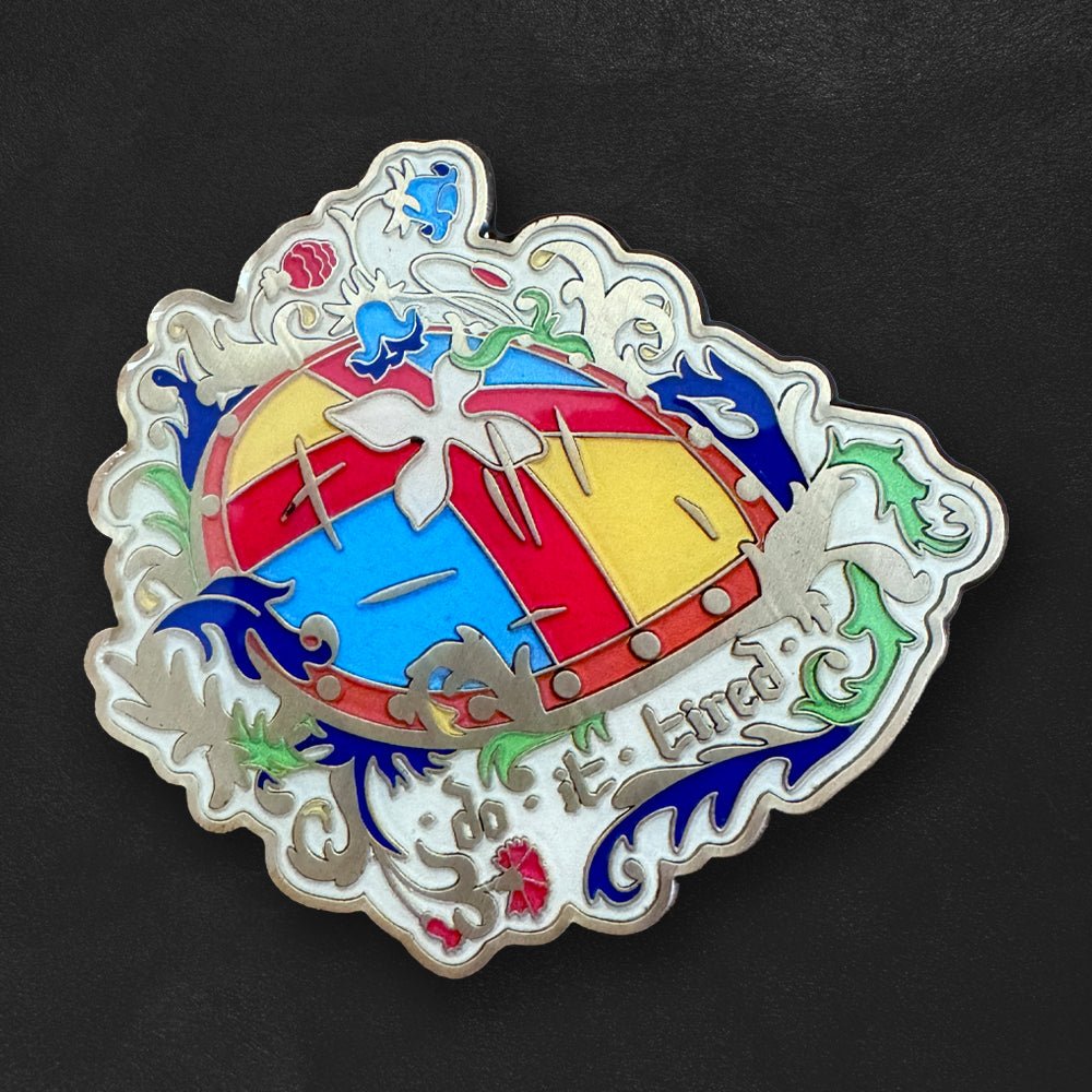 Custom Antique Sandblasted Pins, Vintage Finish — production sample