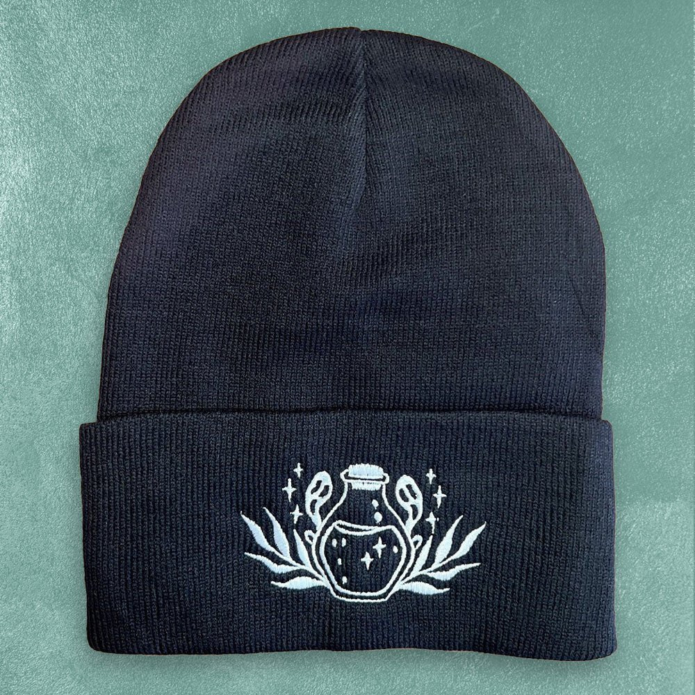 Custom Embroidered Beanies, Personalized Design — finish and texture detail