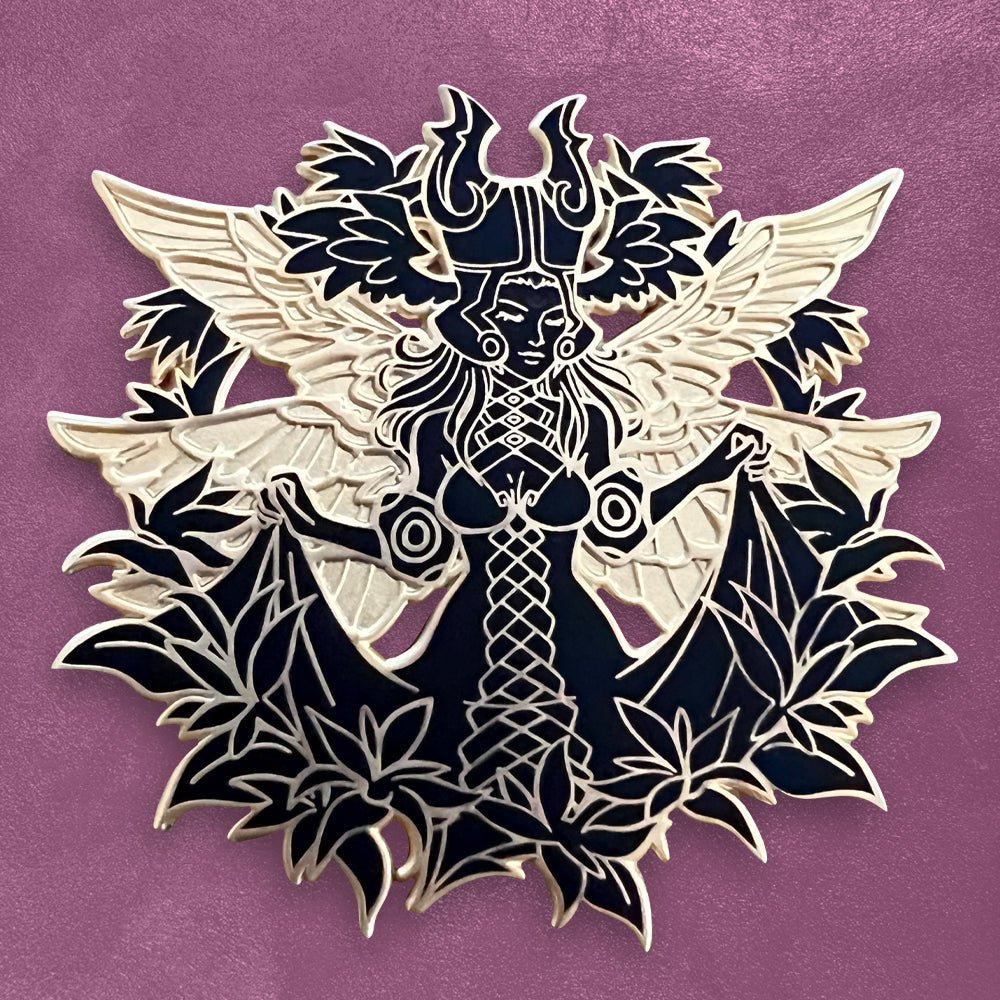 Custom Hard Enamel Pins — full color print example