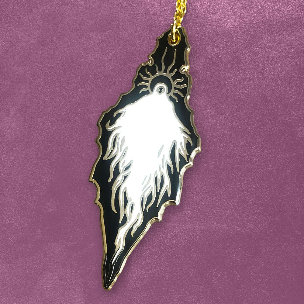 Custom Hard Enamel Necklaces, Gold or Silver Chain — production sample