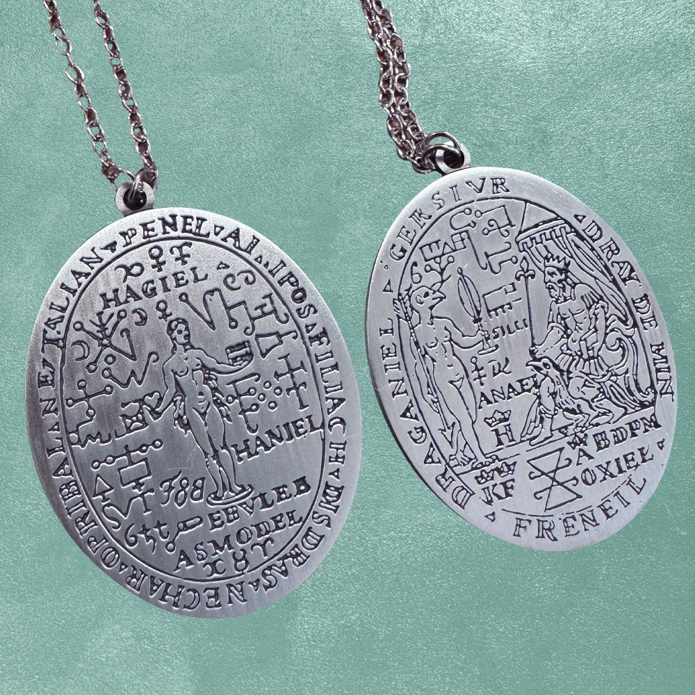 Custom Soft Enamel Necklaces, Gold or Silver Chain — close-up detail view