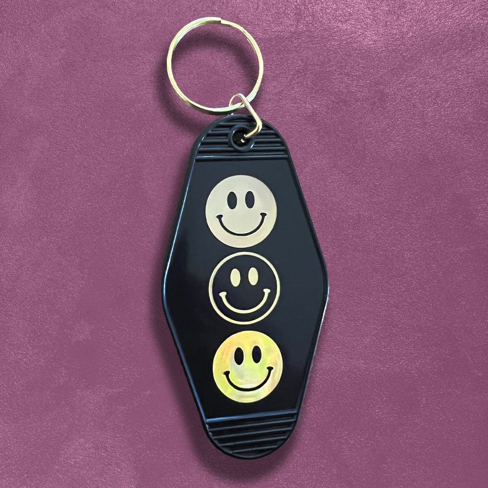 Custom Motel Keychains, Foil Embossed