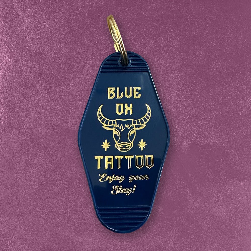 Custom Motel Keychains, Foil Embossed