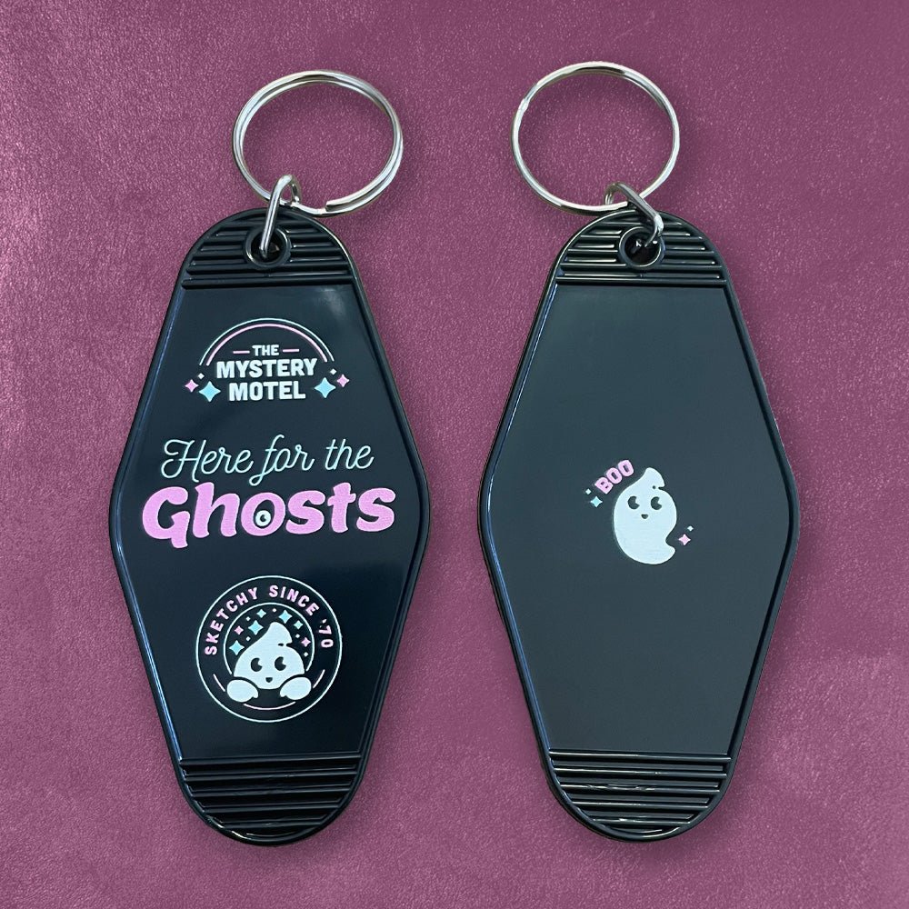Custom Motel Keychains, UV Printed Full Color — color and finish variations