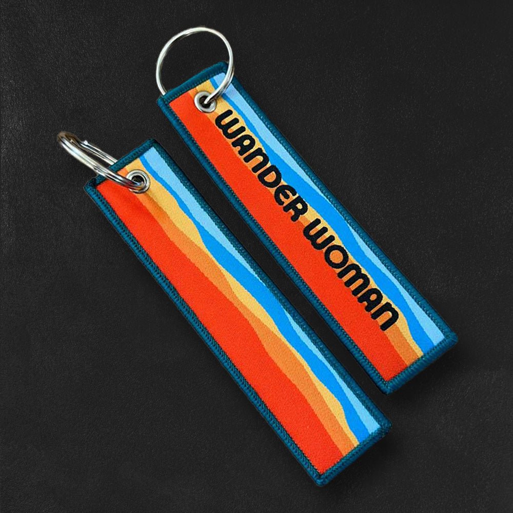 Custom Patch Keychains — scale and sizing reference