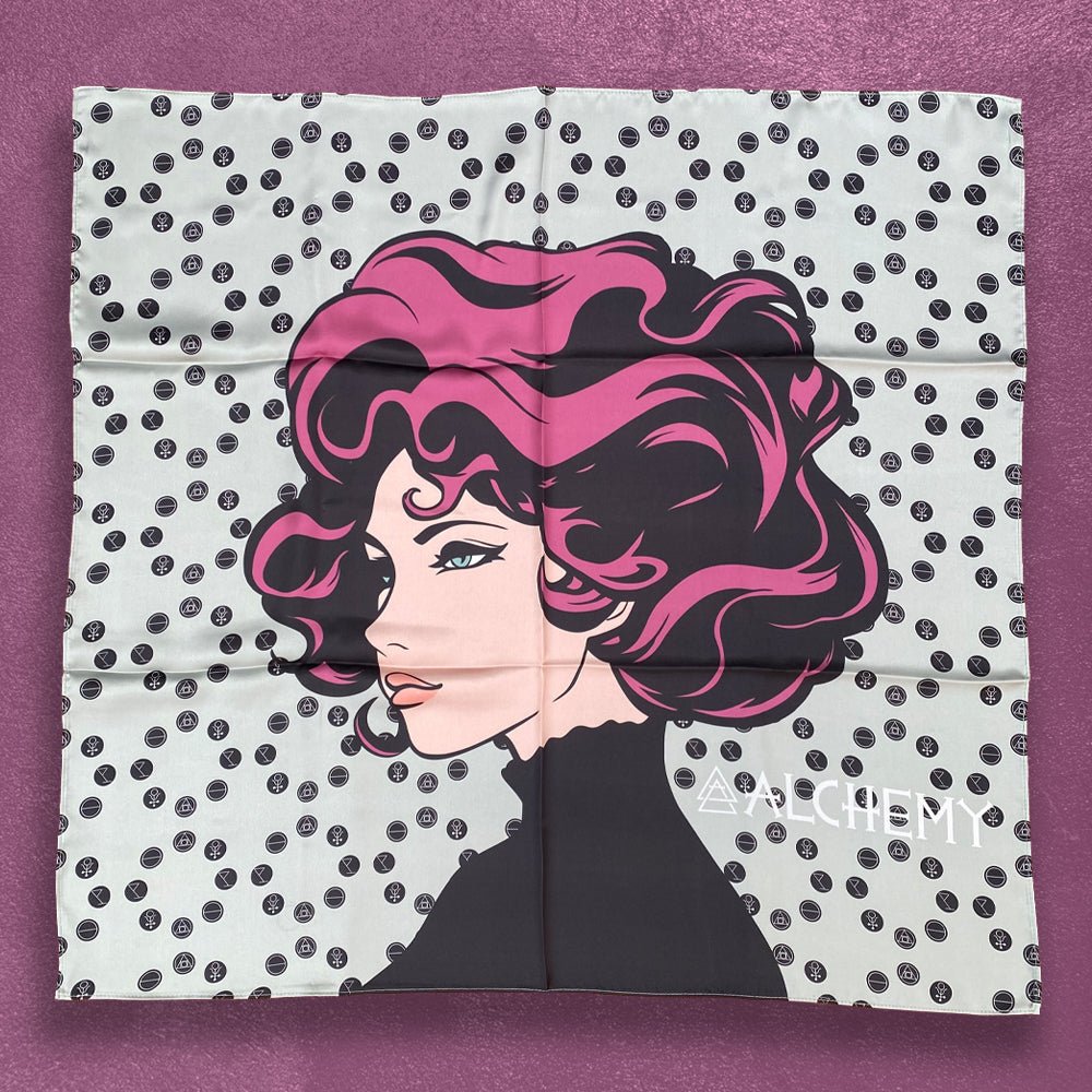 Custom Polyester Satin Scarves, Bandanas & Altar Cloths — full color print example