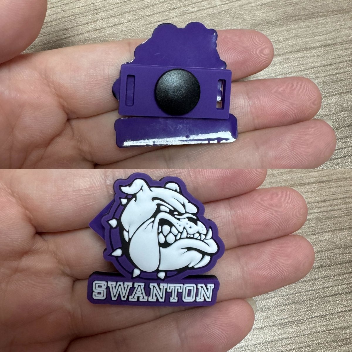 Custom PVC Shoe Charms for Crocs and Laces — scale and sizing reference