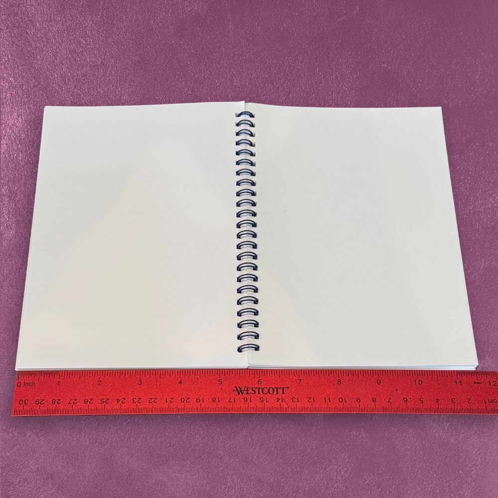 Custom A5 Spiral Bound Sticker Books — finish and texture detail