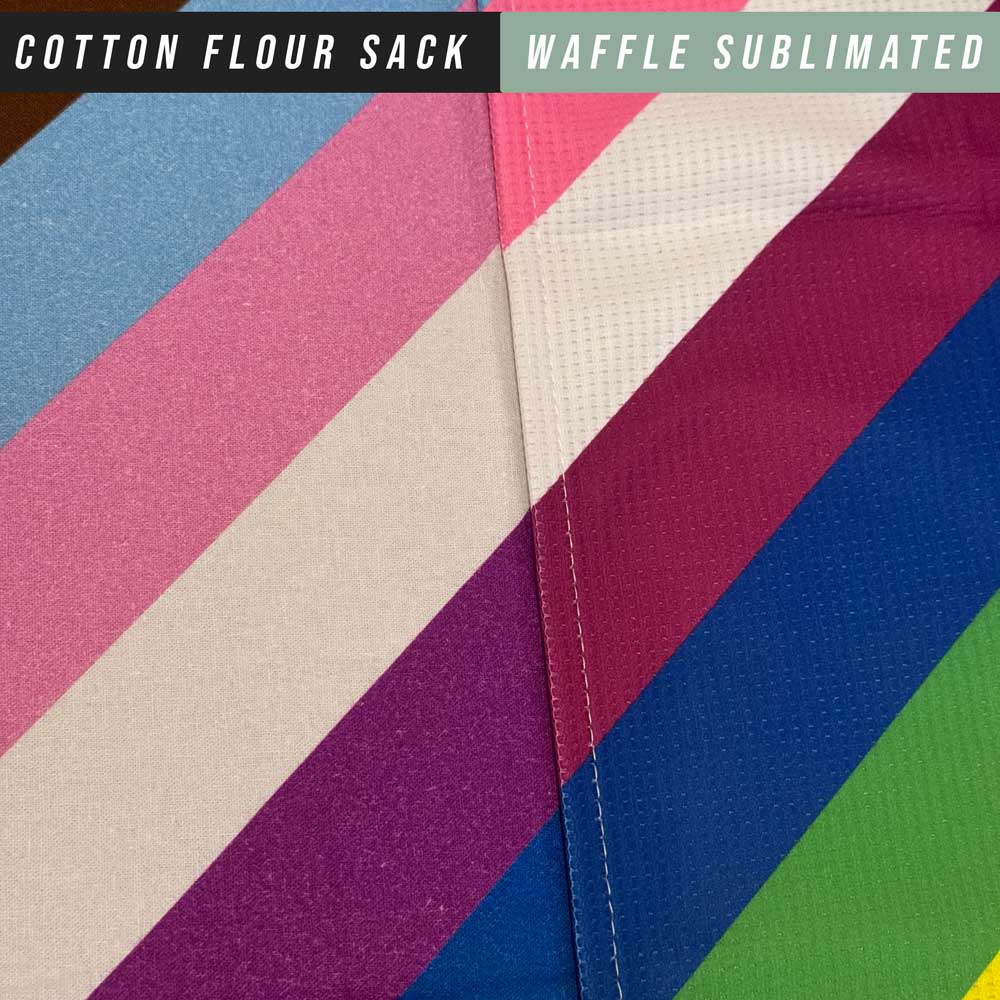 Custom Cotton & Polyester Tea Towels — design layout sample