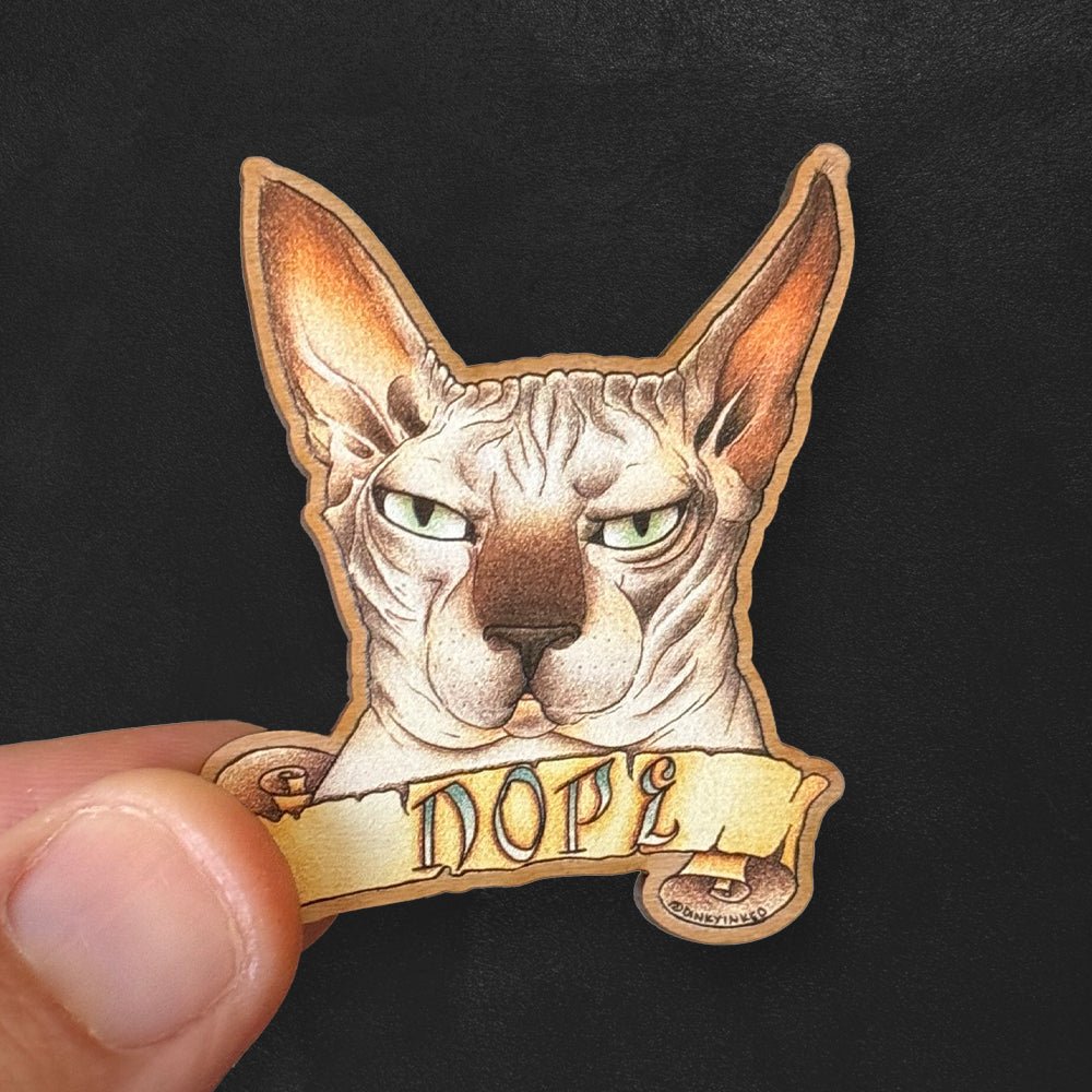 Custom UV Printed Wooden Pins, Made in USA