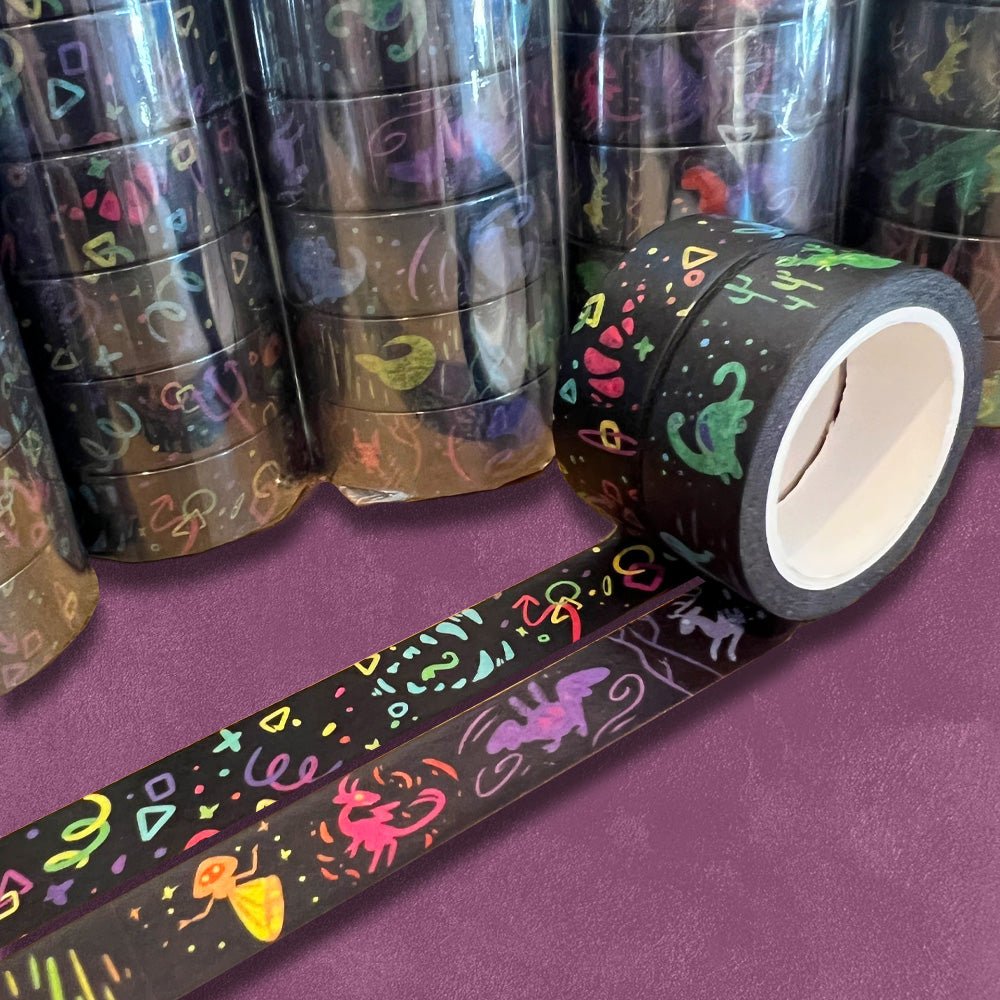 Custom Washi Tape, Full Color CMYK, 10m Rolls — packaging detail