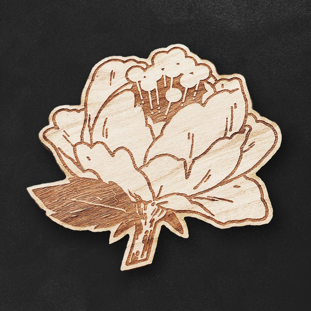 Custom Wooden Pins, Made in USA, Sustainable Cherry Wood