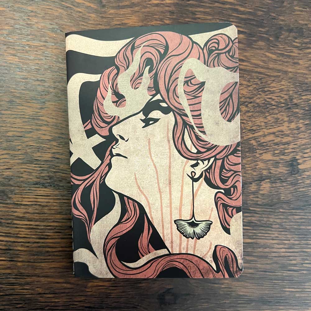 Custom A6 Pocket Notebooks, Stitch-Bound — customer order example