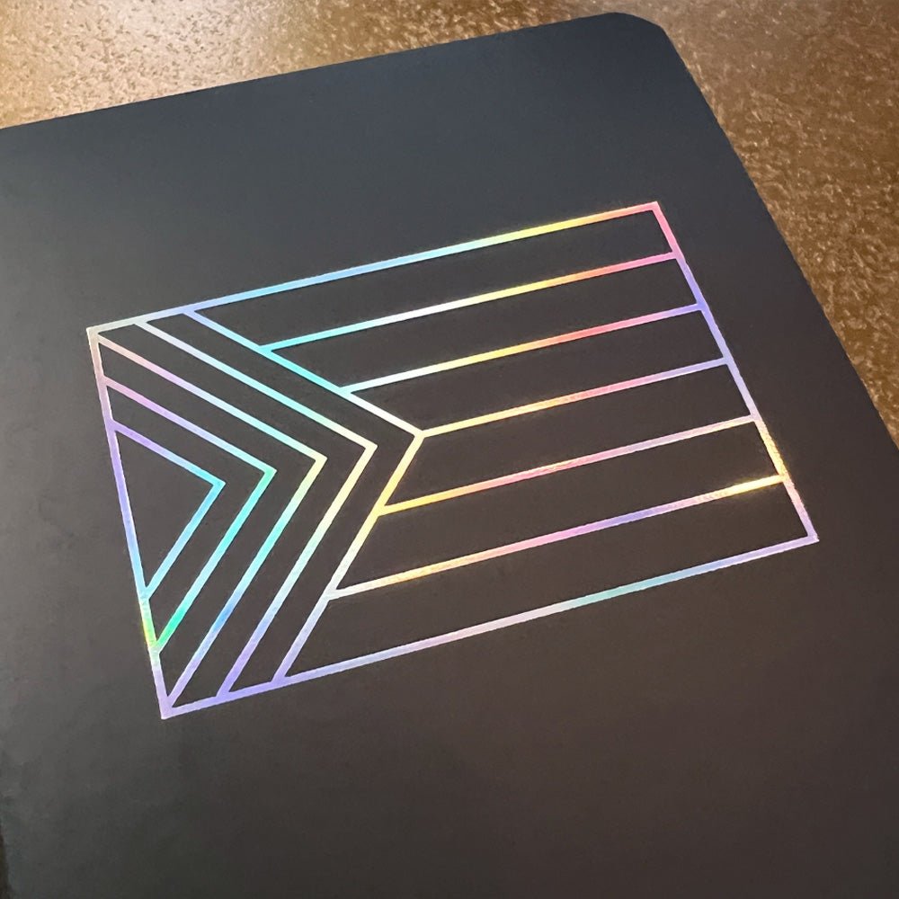 Custom A6 Pocket Notebooks, Stitch-Bound — close-up detail view