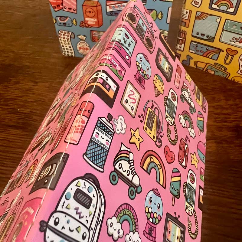 Custom A6 Pocket Notebooks, Stitch-Bound — full color print example