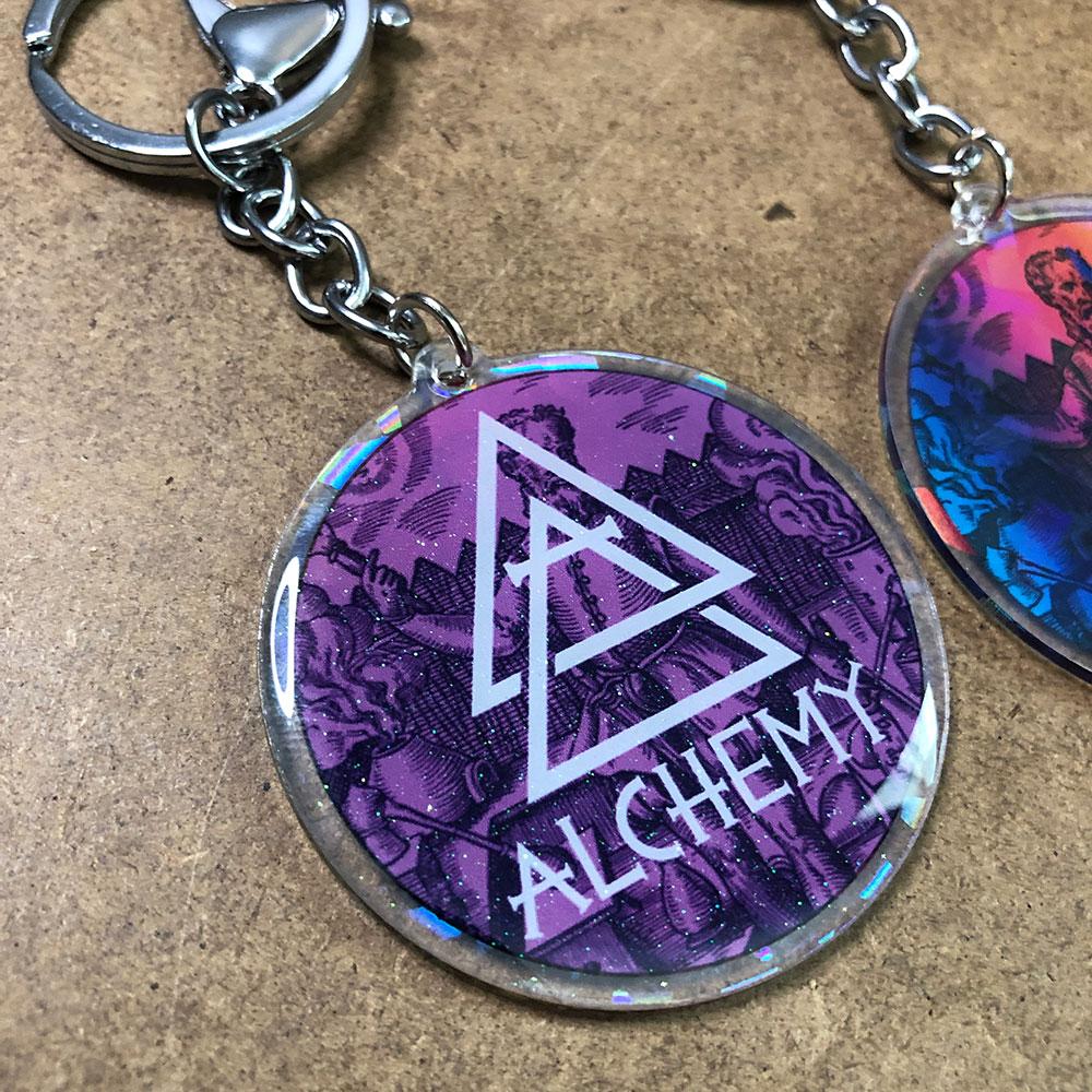 Custom Acrylic Charms Sample Pack, 7 Pieces — full color print example