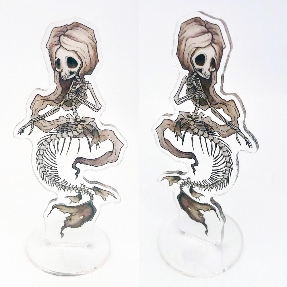 Custom Two-Sided Acrylic Standees with Base — close-up detail view