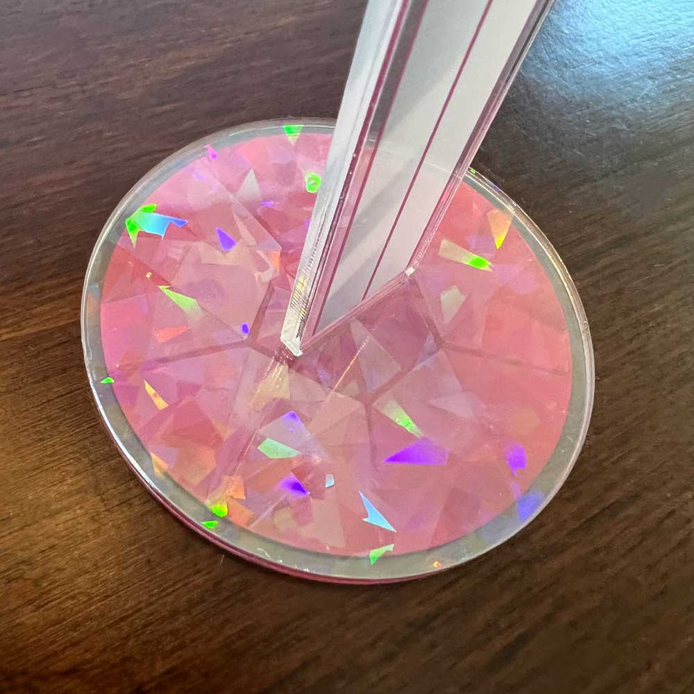 Custom Acrylic Washi Tape Stand for Display — reverse side and backing detail