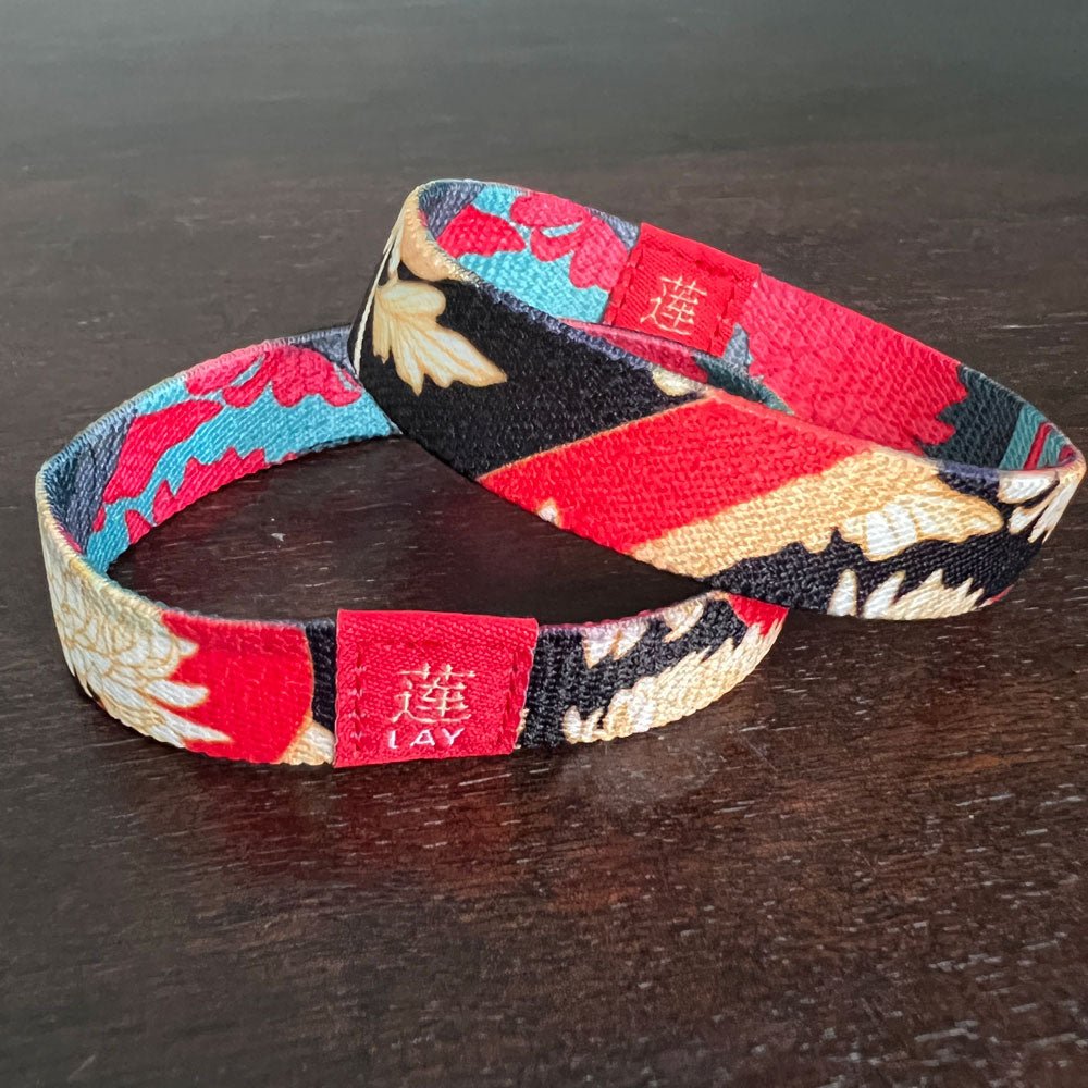 Custom Elastic Wristbands, Sublimated Full Color — production sample