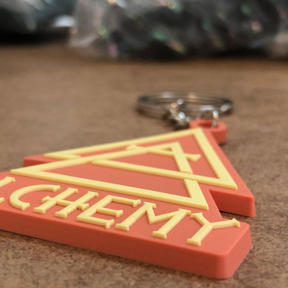 Custom PVC Keychains, 2D and 3D — design layout sample