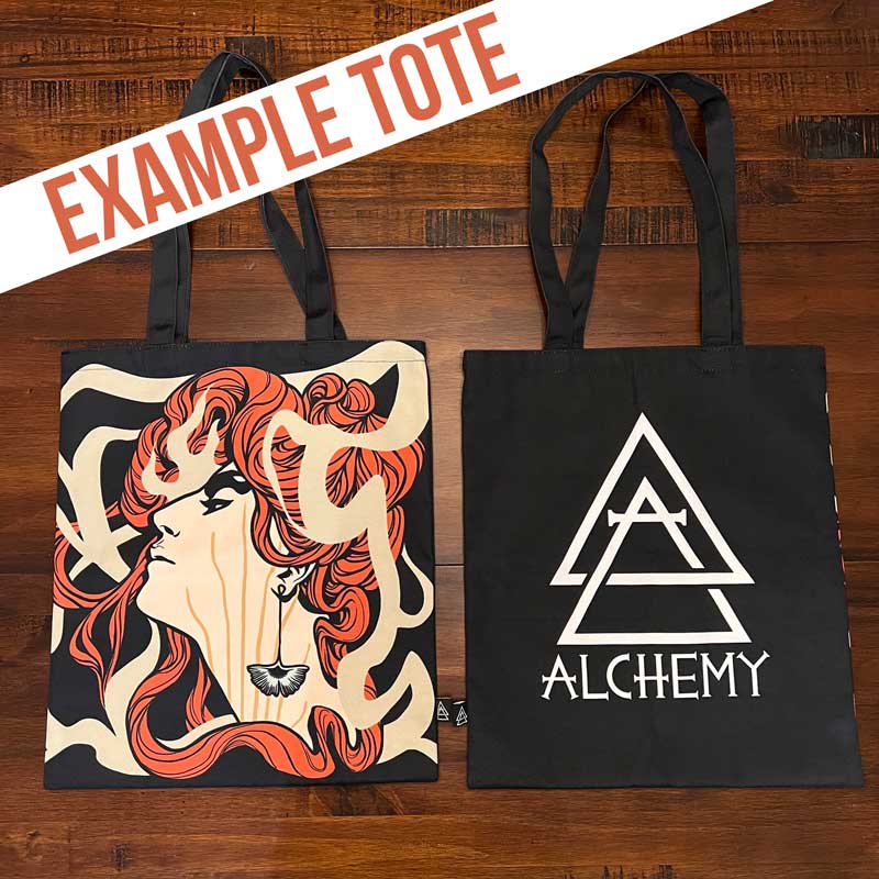 Alchemy Tote Bag Example, Sublimated Two-Sided