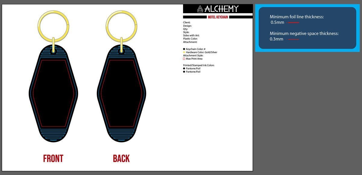 How to Design for a Custom Motel Keychain - Alchemy Merch