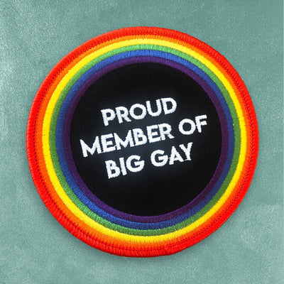 Custom 50% Embroidered Patches, Twill Background — full color print example