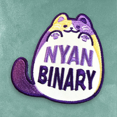 Custom 50% Embroidered Patches, Twill Background — close-up detail view