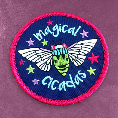 Custom 50% Embroidered Patches, Twill Background — scale and sizing reference
