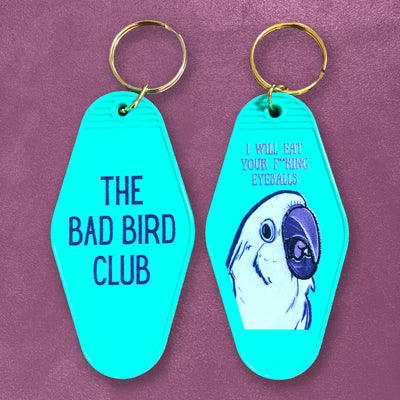Custom Motel Keychains, UV Printed Full Color — design layout sample