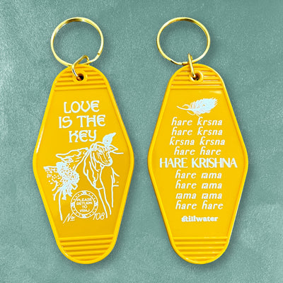Custom Motel Keychains, UV Printed Full Color — mounting and display reference