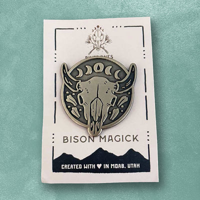 Custom Antique Sandblasted Pins, Vintage Finish — reverse side and backing detail