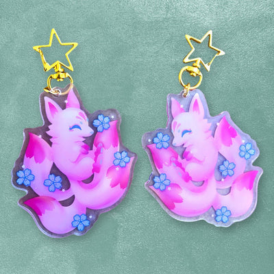 Custom Acrylic Charms, Two-Sided Print — color and finish variations