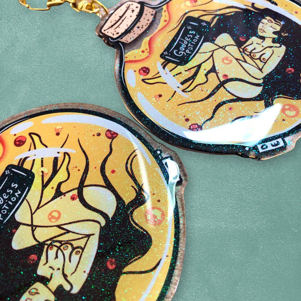 Custom Acrylic Charms, Two-Sided Print — customer order example