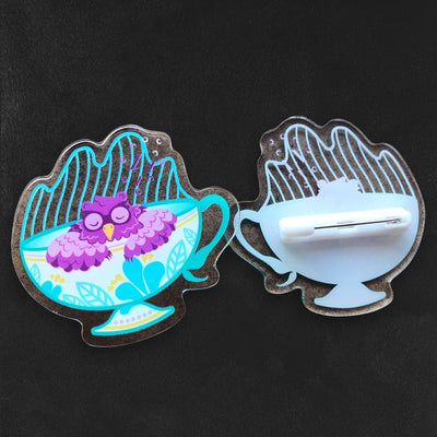 Custom Acrylic Pins, Full Color, Lightweight — production sample