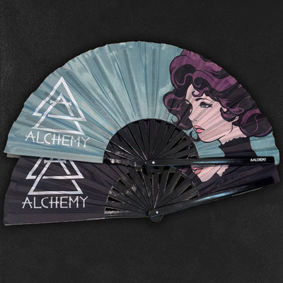 Alchemy Clack Fan Example, Double-Sided Print — close-up detail view