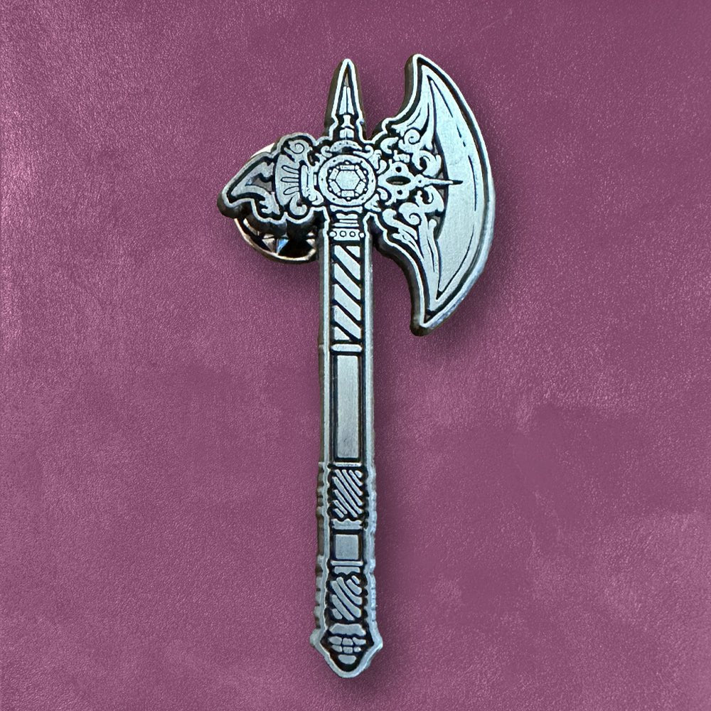 Custom Antique Sandblasted Pins, Vintage Finish — close-up detail view