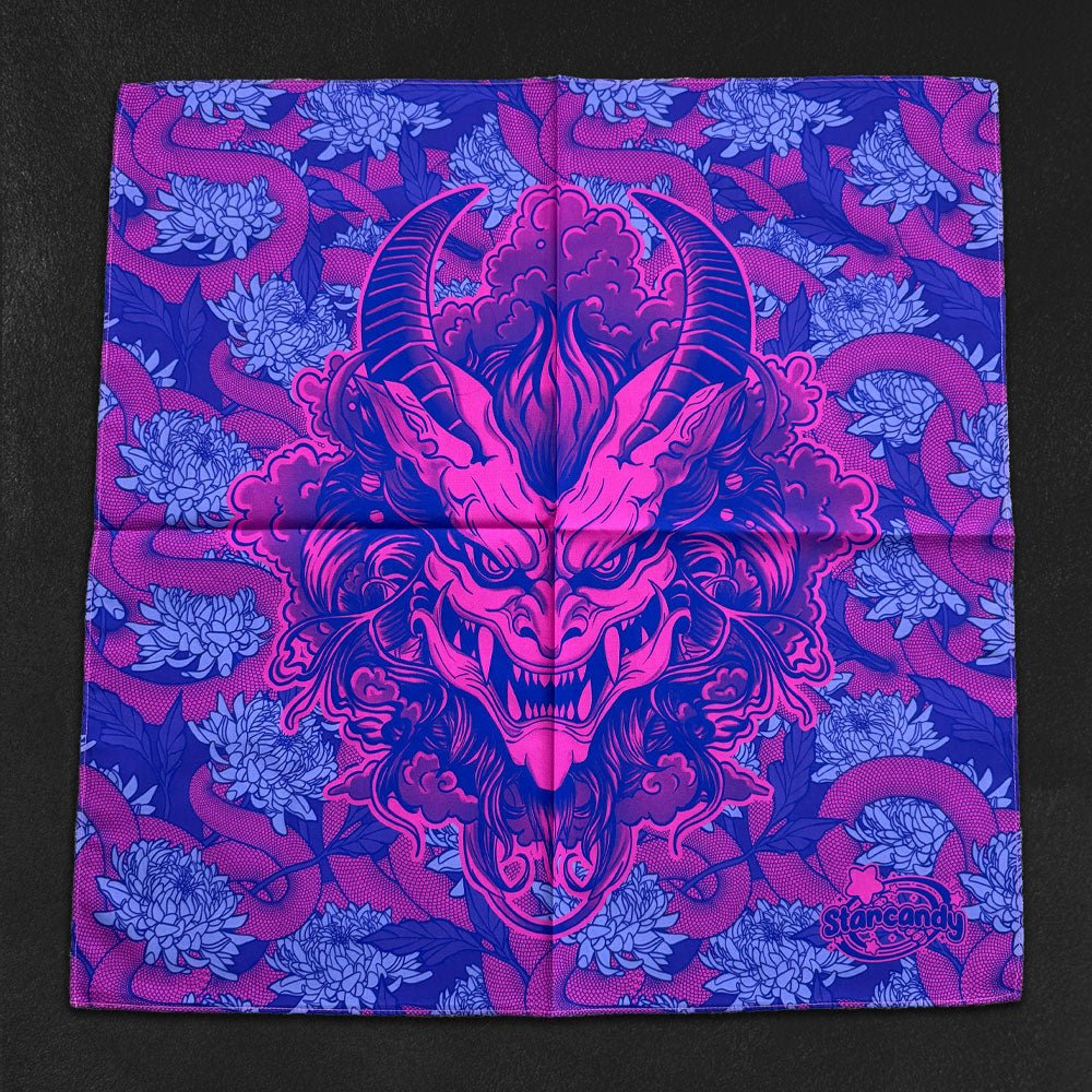 Custom Bandana Example Set, 4 Fabric Weights — close-up detail view