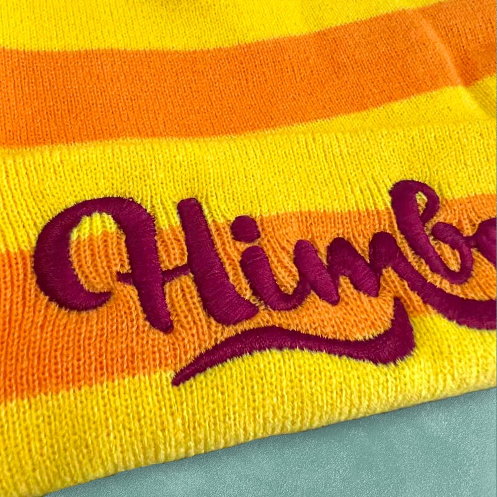 Custom Embroidered Beanies, Personalized Design — mounting and display reference