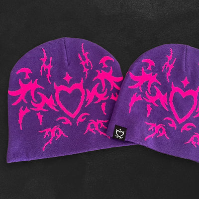 Custom Woven Jacquard Beanies, Pixelated Designs — production sample
