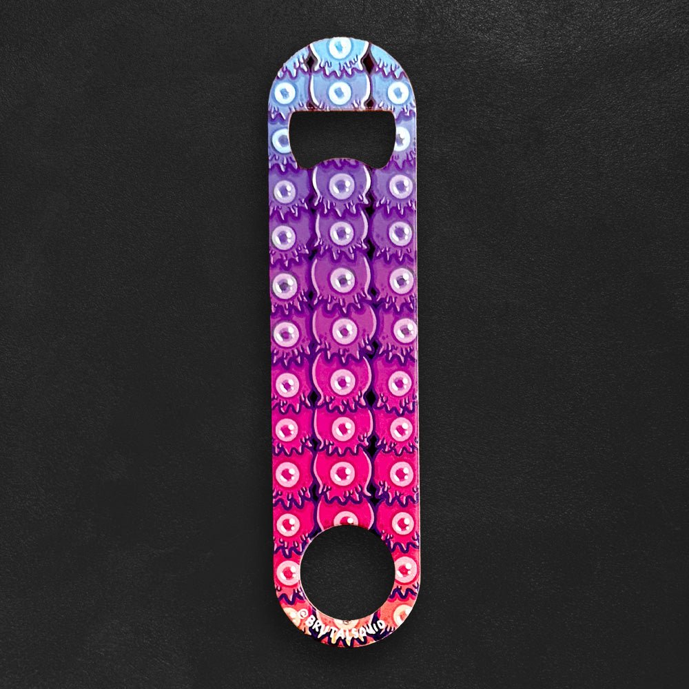 Custom Metal Bottle Openers for Brands and Events — reverse side and backing detail