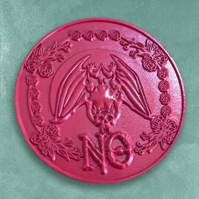 Custom 3D Challenge Coins, Sculpted Relief — reverse side and backing detail