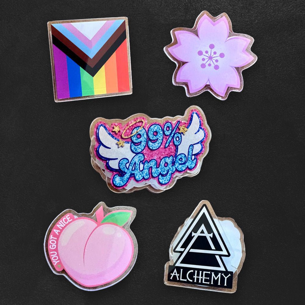 Custom Acrylic Binder Clips, Two-Sided Print - Alchemy Merch