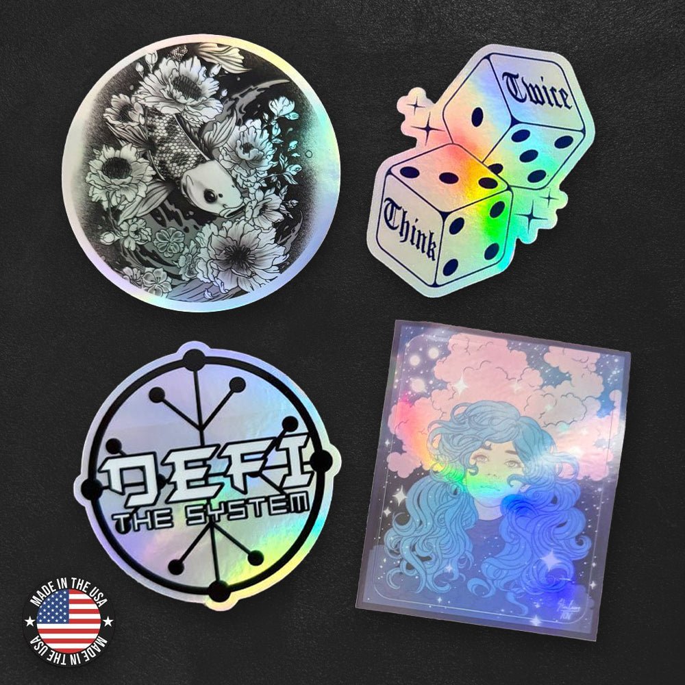 Custom Holographic Stickers, Made in USA - Alchemy Merch