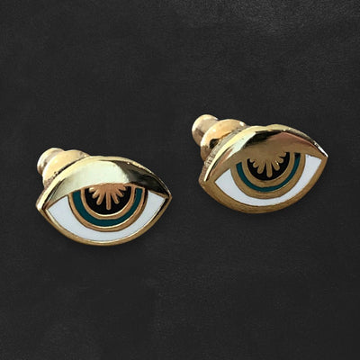 Custom Hard Enamel Earrings, Smooth Polished Finish — mounting and display reference